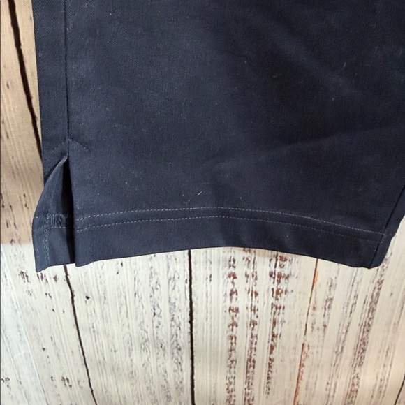 Eileen Fisher Navy Blue Organic Cotton Stretch Twill Evening Slim Ankle Pants - Picture 8 of 12